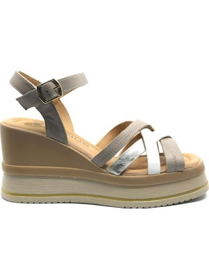 Venüs Helis Hakiki Deri Comfort Ortopedik Kadın Sandalet