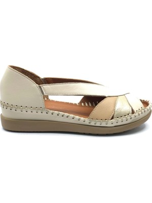 Venüs Nahar Hakiki Deri Comfort Ortopedik Kadın Sandalet