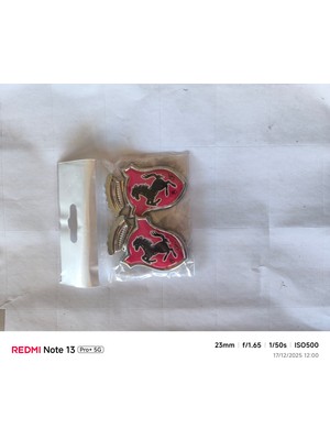 Topuz Motor Ferrari Logo Aksesuar Yapıştırma 2litakım Kırmızı