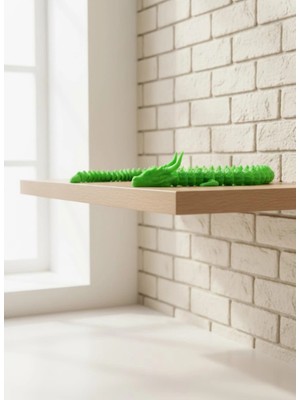 Eco Lounge Yeşil Hareketli Ejderha Figürü Esnek Gövdeli Fantastik Dekor 60 cm