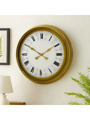 Zmc Bilişim Zentime 60 cm Gold Lüks Duvar Saati