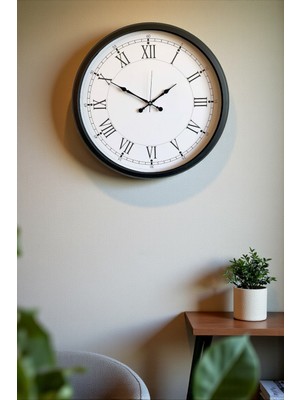 Zmc Bilişim Zentime 52 cm Siyah Modern Duvar Saati