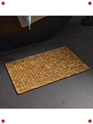 MarkEntegra Doğal Bambu Banyo Matı - 50X80 cm Kaymaz & Suya Dayanıklı