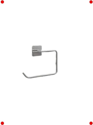 MarkEntegra Yapışkanlı Kare Krom Banyo Tuvalet Kağıtlığı Askısı