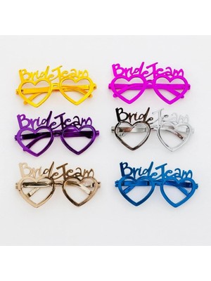 Shopwave Kalpli Bride Team Gözlük Seti 6 Renk - Kına & Düğün Partileri Için