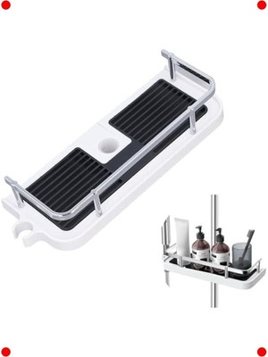 MarkEntegra Rayı Için Çok Amaçlı Banyo Rafı ve Düzenleyici