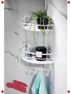 MarkEntegra Yapışkanlı Paslanmaz Ayarlanabilir Banyo Şampuanlık Rafı