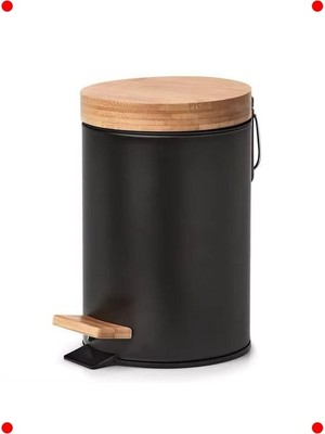 MarkEntegra Pedallı Yumuşak Kapanan Metal Çöp Kovası (3l) - Siyah