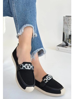 Bigelal Wata Siyah Triko Babet Ayakkabı