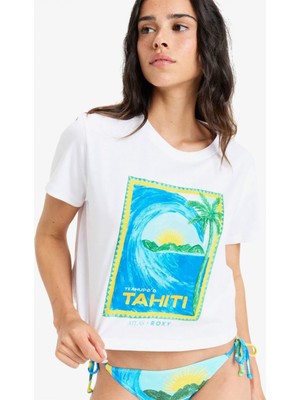 Roxy Atlas Oceanregular Kadın Beyaz Crop T-Shirt.bwt0