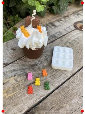 MarkEntegra Jelibon Icık Silikon Mum Kalıbı - 9 Bölmeli