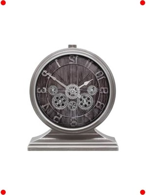 MarkEntegra Antik Eskitme Kadranlı Masa & Duvar Saati, 32X28 cm