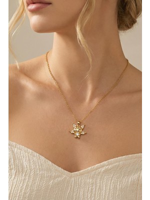 Rays Ayıcık Figürlü Gold Renk Kolye 0110