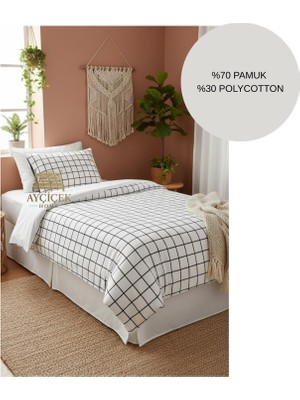 Ayçiçek Home Tek Kişilik Nevresim Takımı Lastikli Çarşaf 160/215 Yorgan Ölçüsü
