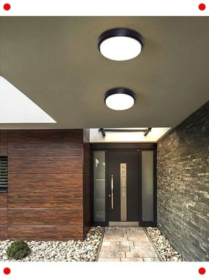 MarkEntegra 15W Siyah Modern Tan Duvar Lambası IP65 Beyaz Işık