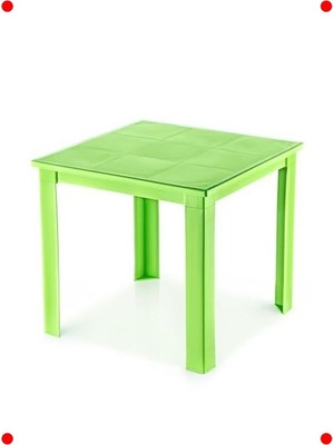 MarkEntegra Yeşil Kare Plastik Masa 50X50X40 cm