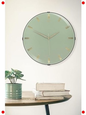 MarkEntegra Klasik Duvar Saati, Bombeli Kadran, 35CM, Nt Yeşili