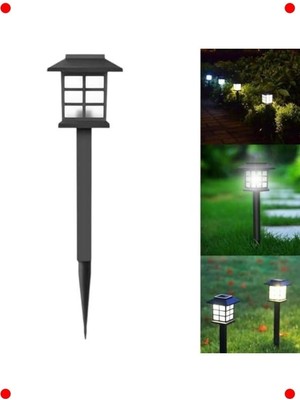 MarkEntegra Güneş Enerjili Dış Mekan Dekoratif Fener Lamba, Beyaz LED