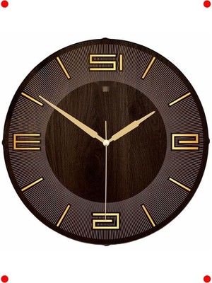 MarkEntegra Klasik Bombeli Kadran Duvar Saati - Ev & Ofis (35CM Kahve)