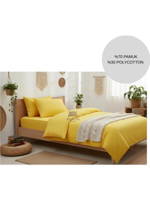 Ayçiçek Home Tek Kişilik Nevresim Takımı Lastikli Çarşaf 160/215 Yorgan Ölçüsü