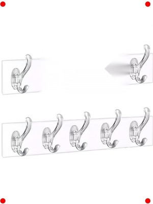 MarkEntegra 2'li Şeffaf Güçlü Yapışkanlı Çok Amaçlı Duvar Askısı