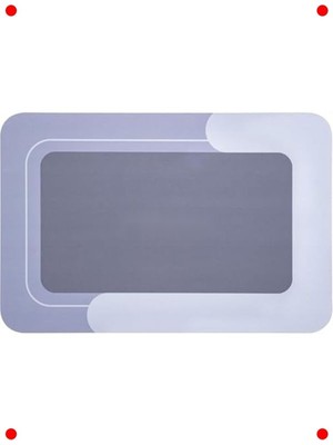 MarkEntegra Süper Eci Kaymaz Tabanlı Kare Banyo Paspası