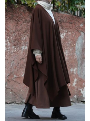 Ande Tesettür Triko Panço - Acı Kahve