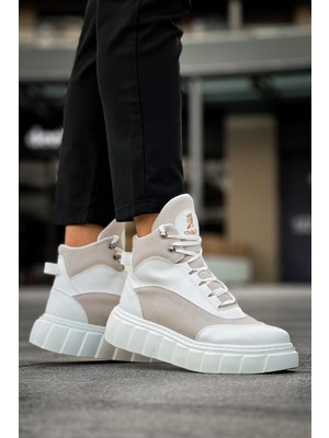 Bigelal Yüksek Taban Bot  Beyaz