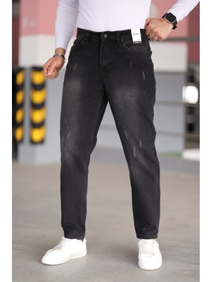 Mechanic Rkek Rahat Kalıp Siyah Boyfriend Pantolon