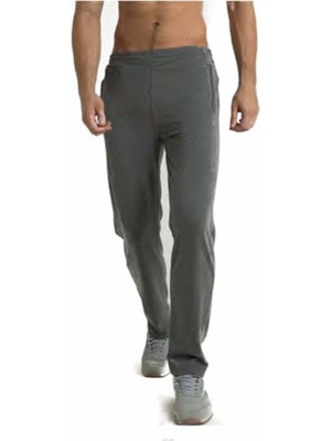 Crosstime Pamuklu Likralı Tek Alt Eşofman - Antrasit - 4xl