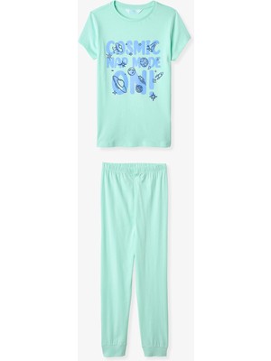 Penti Erkek Çocuk Lacivert Cosmic Nap Kısa Kollu 2'li Pijama Takımı