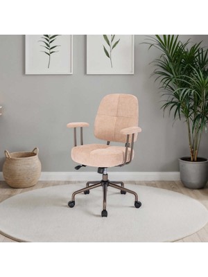 Adore Mobilya New York Çalışma Sandalyesi - Vizon 65X96,5-102,5X68 cm