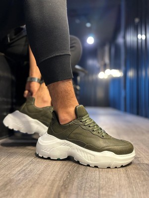 Bigelal Yüksek Taban Günlük Ayakkabı N Haki