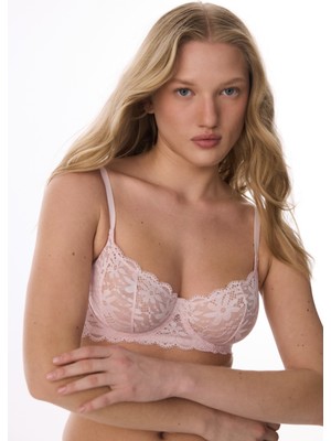 Penti Açık Pembe Gloria Lace Dantel Sütyen