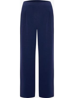 Penti Lacivert Yüksek Bel Pileli Geniş Paça Pantolon