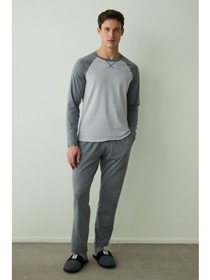 Penti Erkek Çok Renkli Dark Gray Pantolon Pijama Takımı