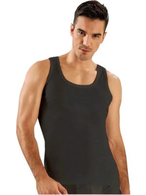 Tutku 3 Lü Klasik Askılı Erkek ATLET-%100 Pamuk-Siyah.-Siyah-2xl