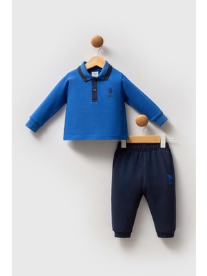 U.S. Polo Assn. Us Polo Yakalı Sweatshırtlü Alt Üst Takım - 2575US - Saks - 24 Ay Saks