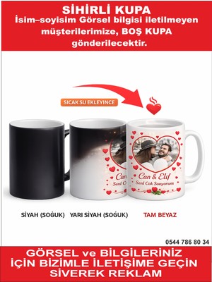 Siverek Reklam Kişiye Özel Sihirli Kupa Bardak – Fotoğraflı Isıya Duyarlı Kupa Sevgililer Günü Veözel Günlerinizde