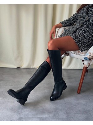 Poteen Karina Kadın Arkadan Fermuarlı Uzun Çizme P314