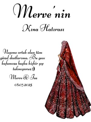 50 Adet Toka Kişiye Özel Kına Düğün Nişan Söz Hatırasi