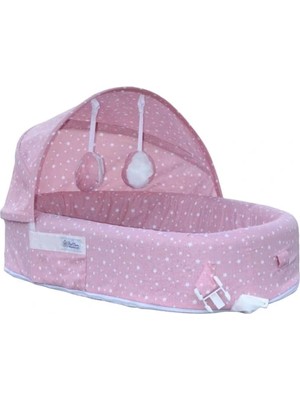 Eco Lounge Taşınabilir Portatif Bebek Yatağı,sırt Çantasına Dönüşebilen Portatif Bebek Yatağı (Pembe)