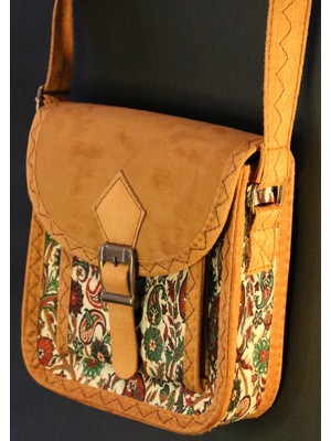 Pujiva Etnik Tarz Kilim Desenli, Omuz Çantası, Askılı Çanta, Suet Kapak, Günlük Otantik Çanta Ölçü:17*18*6