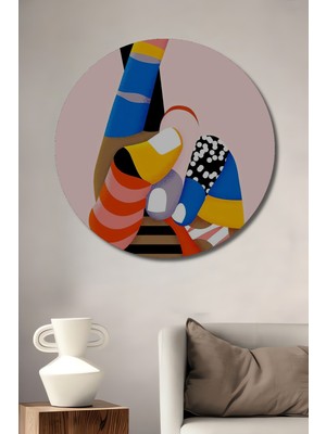 Teona Ahşap Umut Parmağı Dekoratif Ahşap Tablo Yuvarlak Duvar Tablosu