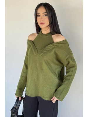 Gülseli Halter Yaka Kadın Triko Bluz P-00020154