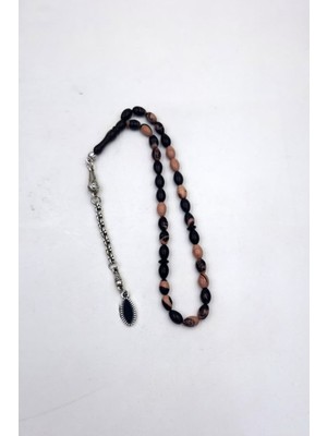 İbrahim Altıntaş Hareli Krem-Kahverengi Bilekboy Arpa Kesim Kehribar Tespih