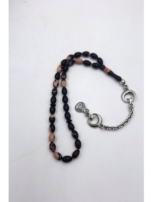 İbrahim Altıntaş Hareli Krem-Kahverengi Bilekboy Arpa Kesim Kehribar Tespih