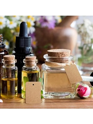 Naturevo  1000 Adet Kraft ve Hediyelik Etiketi Boş Etiket 3.5*5.0 cm