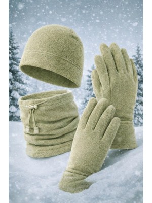 Single Sword Polar Bere Eldiven Boyunluk Seti – Unisex Bej