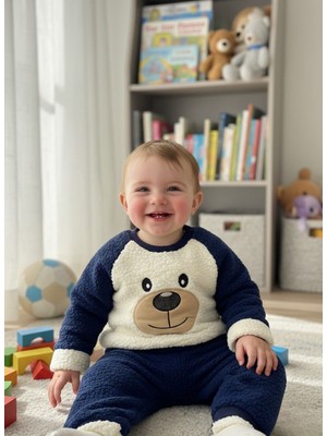 Çocuk İşleri Kabartmalı Kuzu Kumaş Çocuk Alt Üst Takım